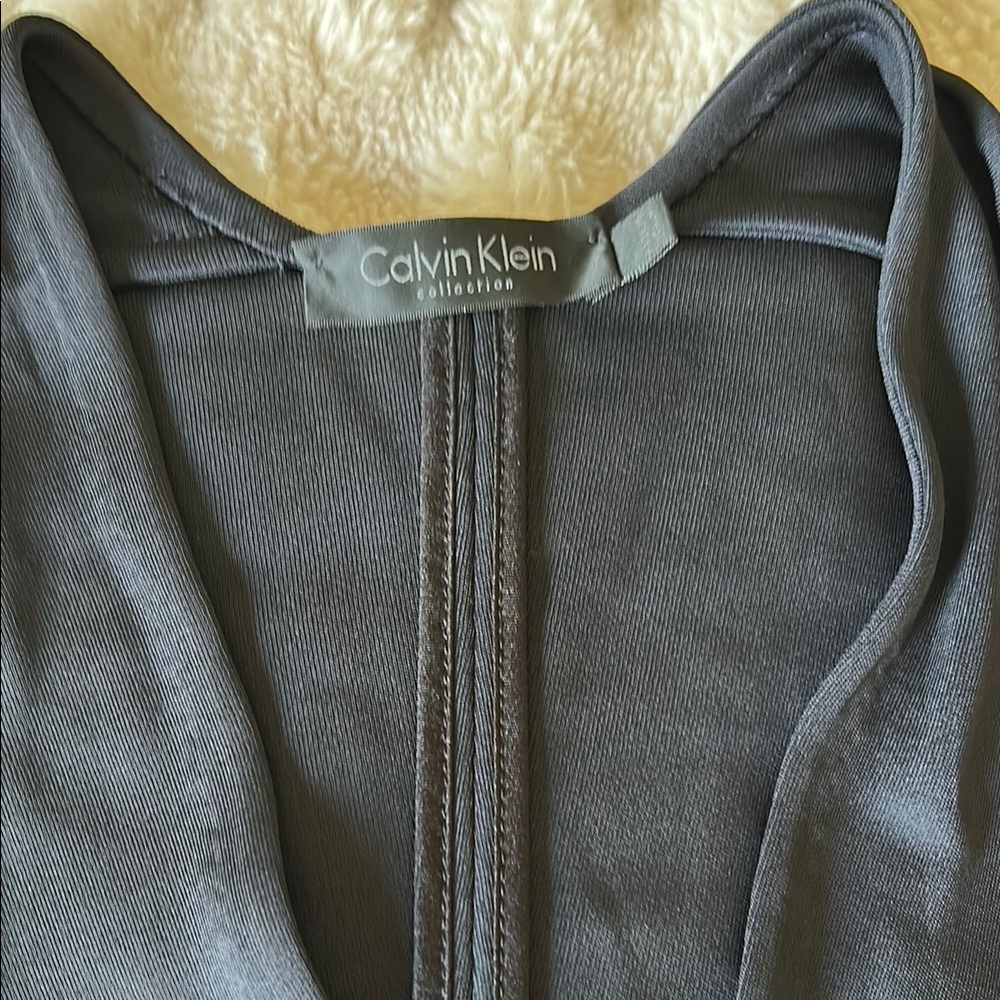 Calvin Klein Collection Archival 90s Runway Black Midi Dress (Size 8-Small) - Picture 4 of 4